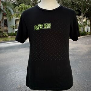 Talking Heads Fear Of Music Black T-Shirt Size M Authentic Collector Music 80's